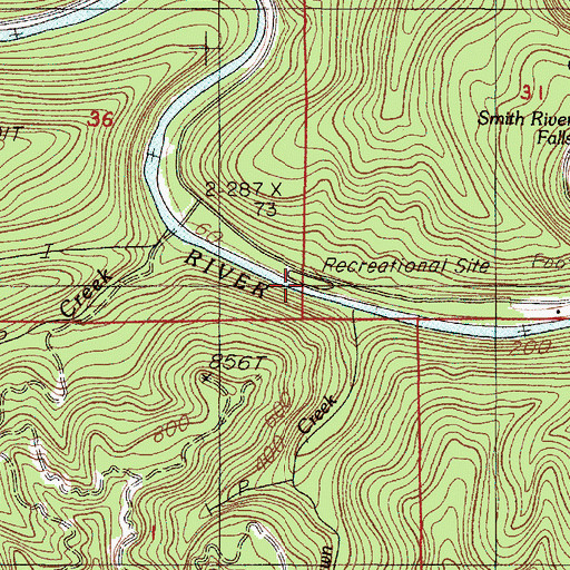 Topographic Map of Fawn Creek Recreation Site, OR