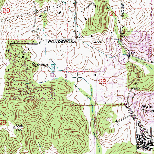 Topographic Map of Walnut City Park, OR