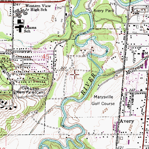 Topographic Map of Tunison City Park, OR