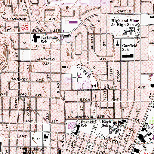 Topographic Map of Porter City Park, OR