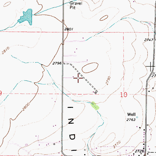 Topographic Map of Hulse Airstrip (historical), OR