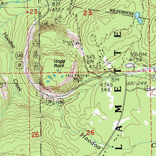 Topographic Map of Presbyterian Organization Site, OR