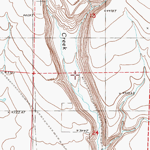 Topographic Map of Williams Ranch (historical), OR