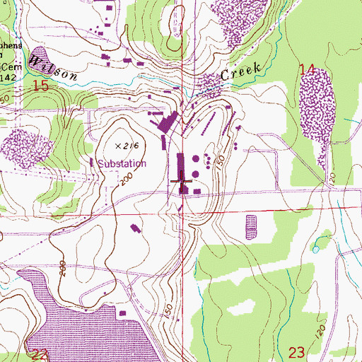 Topographic Map of Joseph M Farley Nuclear Power Plant, AL