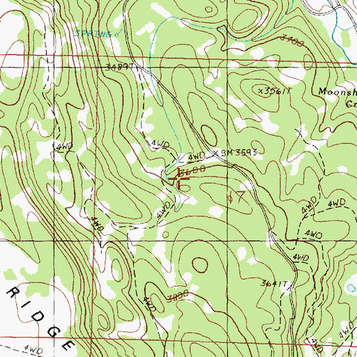 Topographic Map of Case Place, OR