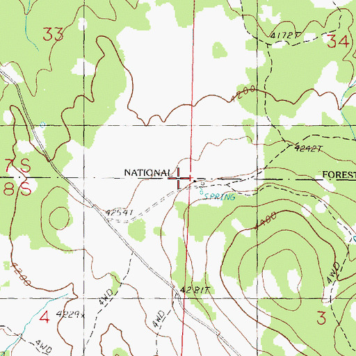 Topographic Map of Knapp Ranch, OR
