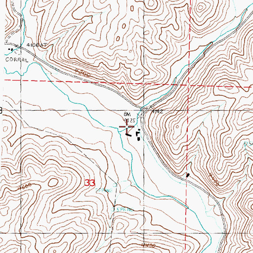 Topographic Map of C H Jackson Ranch, OR