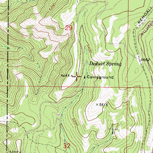 Topographic Map of Deduck Forest Camp, OR