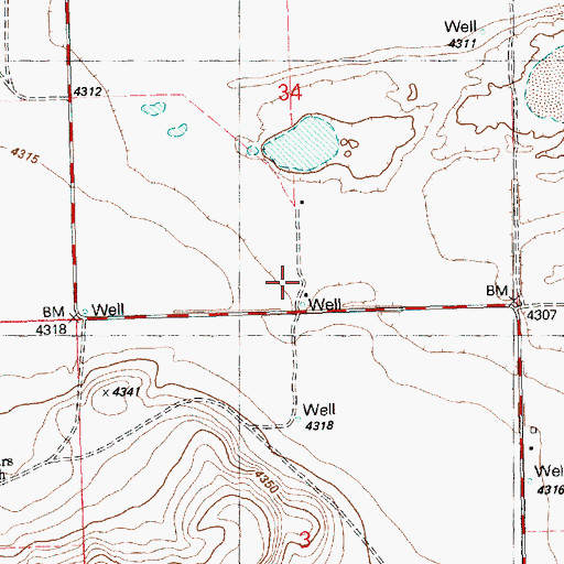 Topographic Map of Boley Ranch, OR