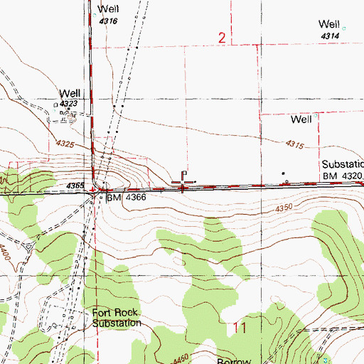 Topographic Map of Eskelin Ranch, OR