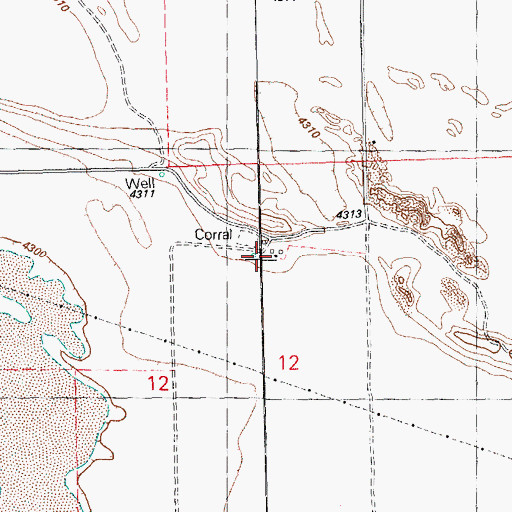 Topographic Map of McGee Ranch, OR