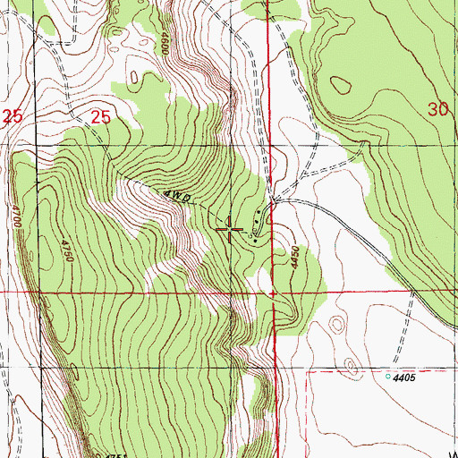 Topographic Map of Mattis Ranch, OR