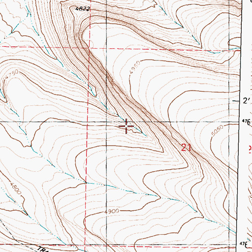 Topographic Map of Horse Haven Reservoir, OR