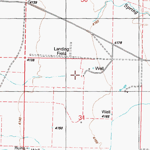 Topographic Map of Calderwood Ranch, OR