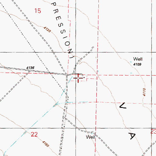 Topographic Map of Sherburn Ranch, OR