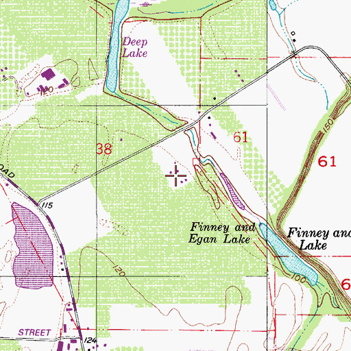 Topographic Map of Finney Lake Airport (historical), OR
