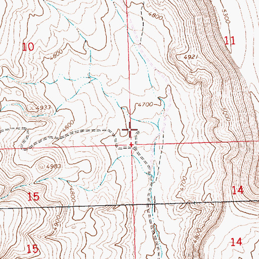 Topographic Map of Narrows Well, OR