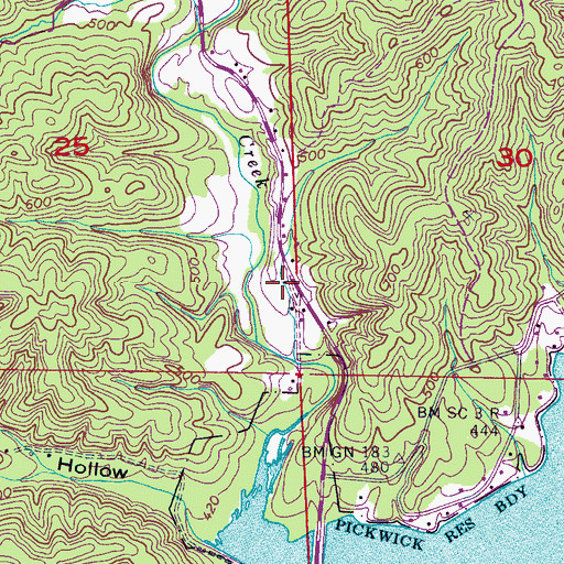 Topographic Map of Bumpass Creek Church, AL