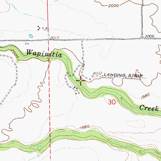 Topographic Map of Nelson Ranch Airport, OR
