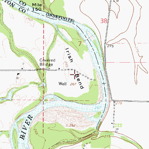 Topographic Map of Irish Bend County Park, OR