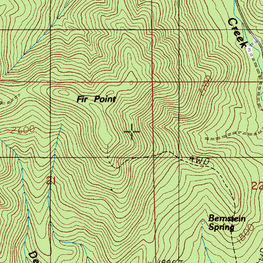 Topographic Map of Fir Point Christian Camp, OR