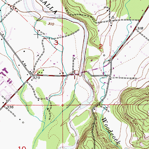 Topographic Map of Meadowbrook Bridge, OR