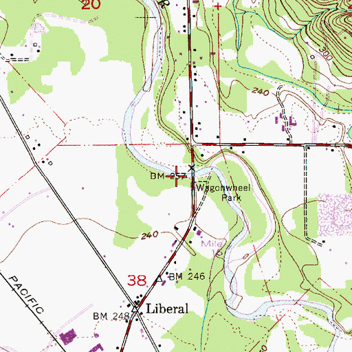 Topographic Map of Wrights Bridge, OR