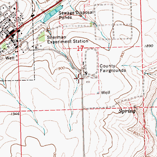 Topographic Map of Sherman County Fairgrounds, OR