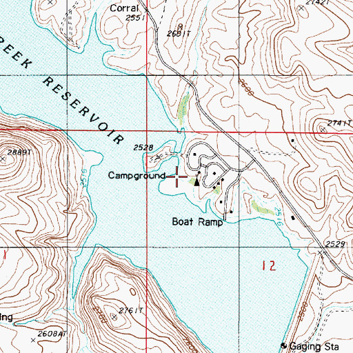 Topographic Map of Bully Creek Campground, OR