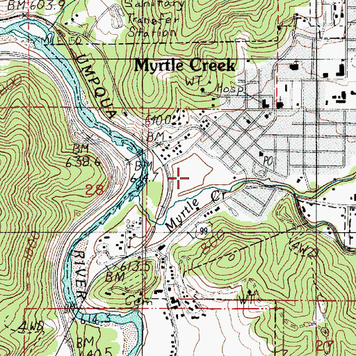 Topographic Map of Millsite Park, OR