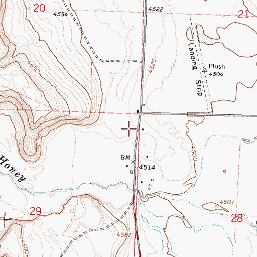 Topographic Map of Flynn Ranch, OR