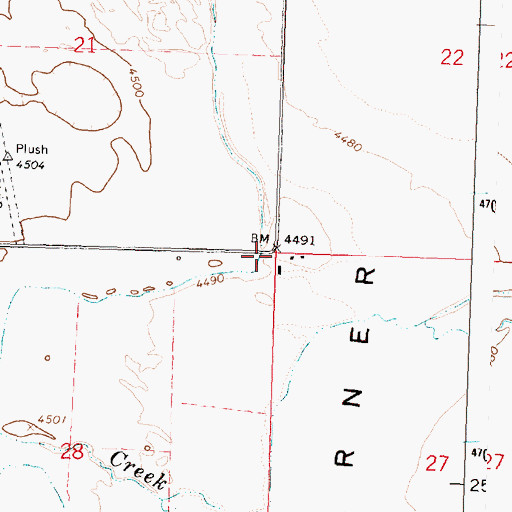 Topographic Map of Con Lynch Ranch, OR