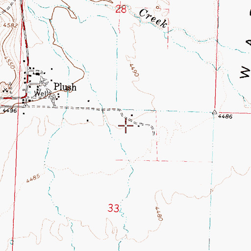 Topographic Map of Taylor Ranch, OR