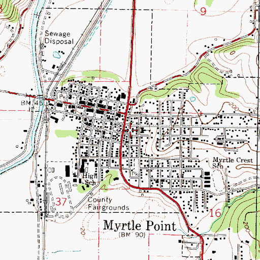 Topographic Map of Maple School (historical), OR