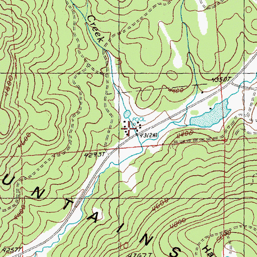 Topographic Map of Marks Creek Lodge, OR