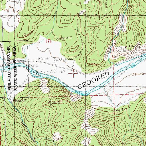 Topographic Map of Porfily Ranch, OR