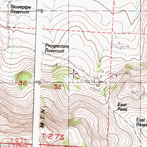 Topographic Map of Quarry Reservoir, OR
