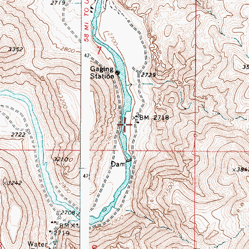 Topographic Map of George Ranch, OR