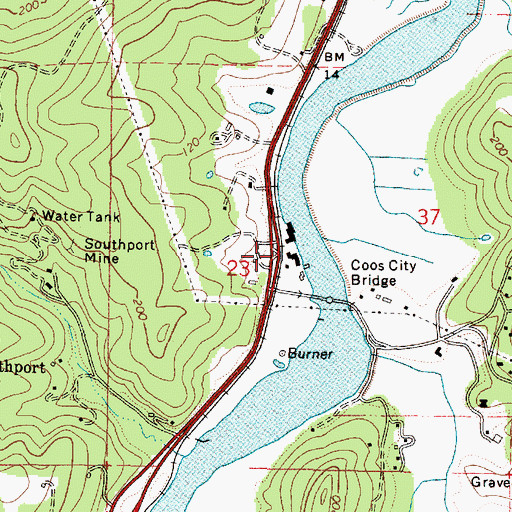 Topographic Map of Hayden (historical), OR