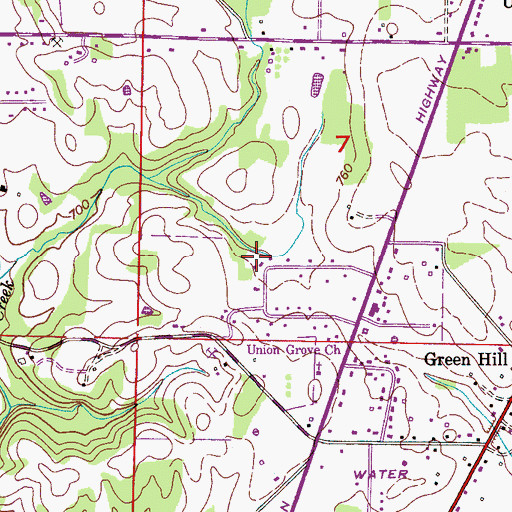 Topographic Map of First United Pentecostal Church, AL