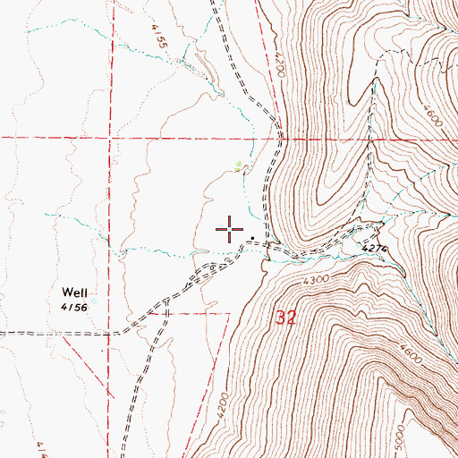Topographic Map of Miller Brothers Ranch, OR