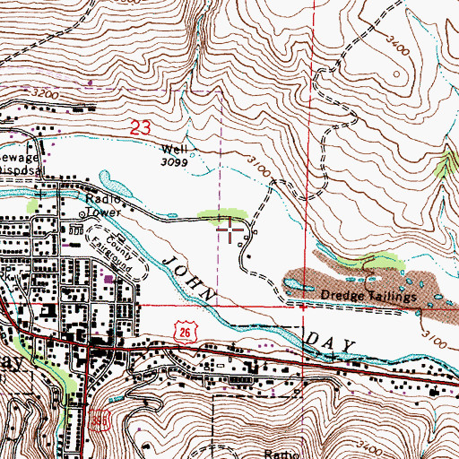 Topographic Map of Trowbridge Ranch, OR