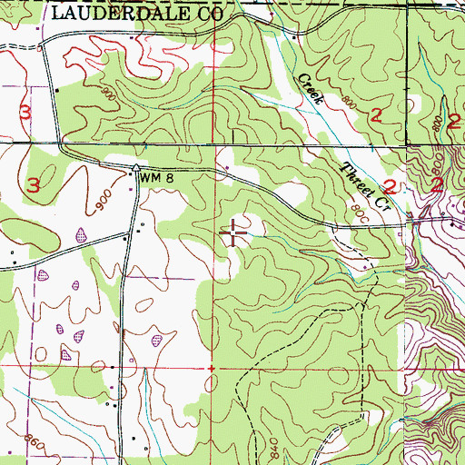 Topographic Map of Francis-King-Lucas Cemetery, AL