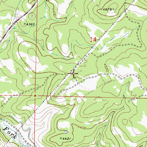 Topographic Map of Fisks Post Office (historical), OR