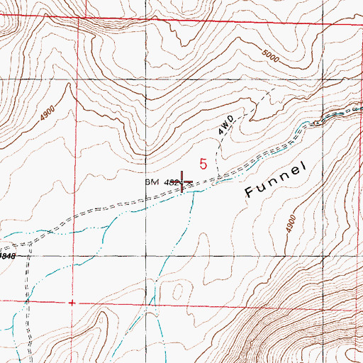 Topographic Map of Small Guzzler, OR