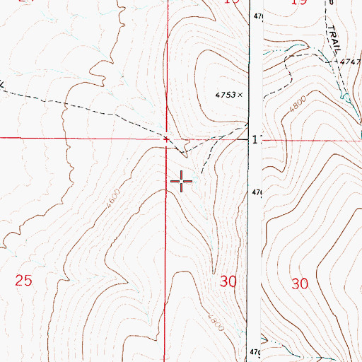 Topographic Map of Buckskin Reservoir, OR