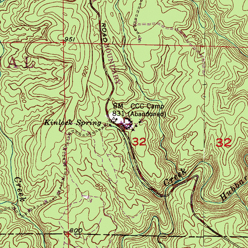 Topographic Map of Civilian Conservation Corps Camp Number F3 (historical), AL