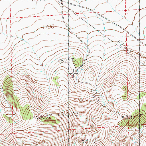 Topographic Map of Campground Reservoir, OR