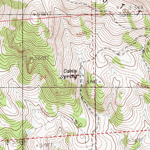 Topographic Map of Whipple Place, OR