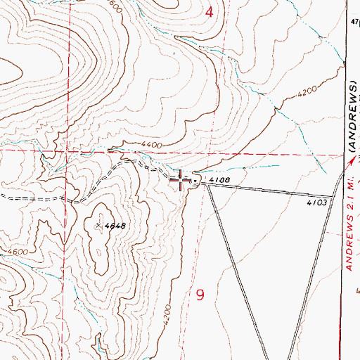 Topographic Map of Chet Curry Ranch, OR